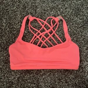 Lululemon Neon Pink Free to be Wild Sports Bra